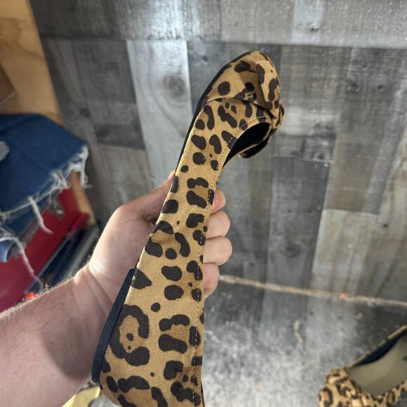 American Eagle Classic Ballet Flats sz 11W Cheetah Animal Print - Picture 9 of 15